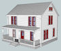 Download the .stl file and 3D Print your own Aunt Ruby's House HO scale model for your model train set.